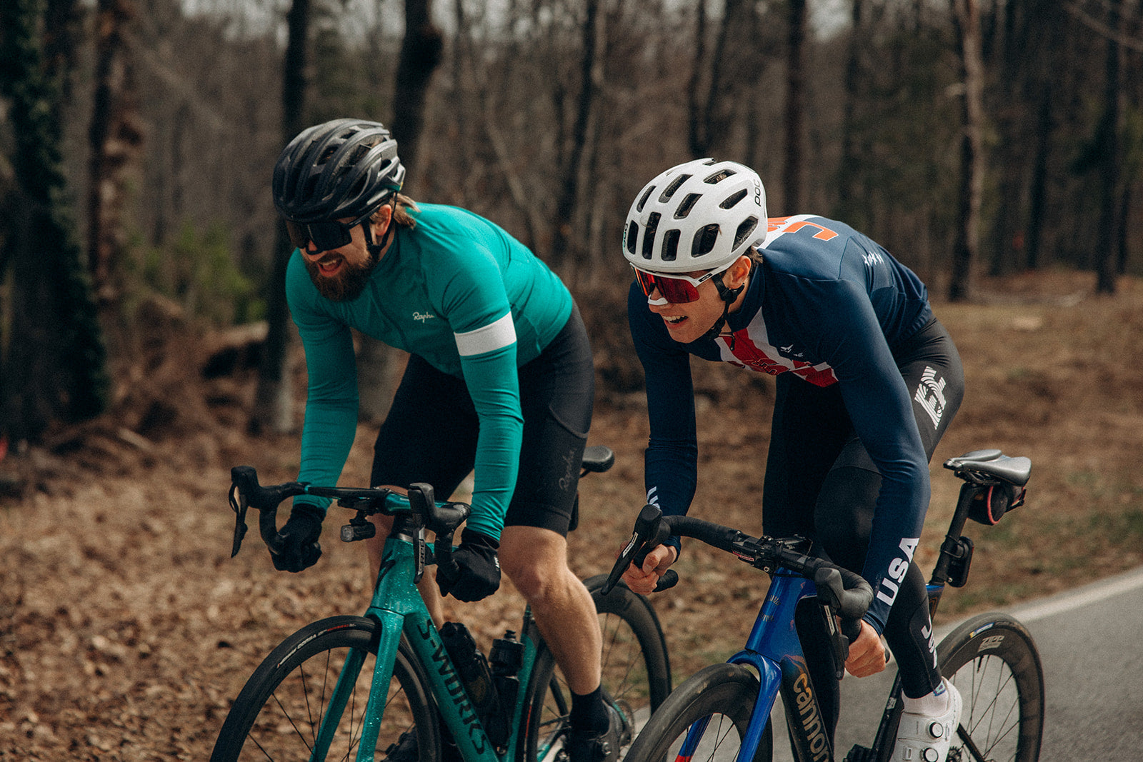 Cyclists wearing Intake Magnetic Nasal Strips